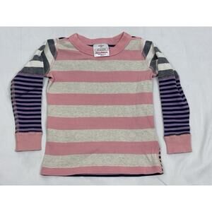 Hanna Andersson Girl’s Pink Striped Organic Cotton Long Sleeve Tshirt Size 3